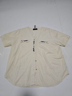 VINTAGE Cream Silk Blouse